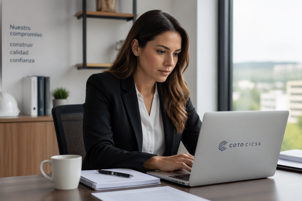 A professional woman applying for jobs at COTO C I C S A in a modern office